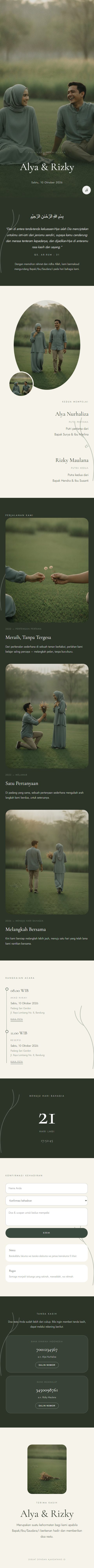 Contoh undangan pernikahan digital eksklusif Taman Kabut — ajakdatang.id