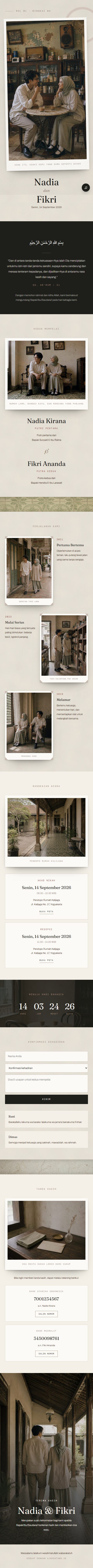 Contoh undangan pernikahan digital eksklusif Vintage Skena (Kopitiam, Film 35mm) — ajakdatang.id